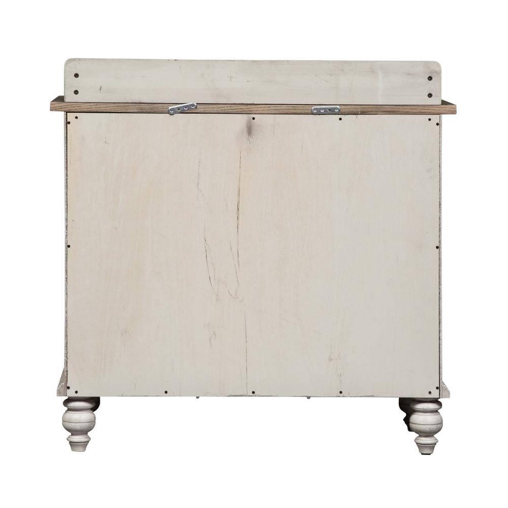Back. Liberty Furniture Industries - Whitney Server in Antique Linen w/ Weathered Gray - White.