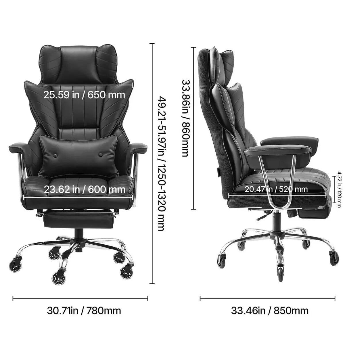 25.59 in / 650 mm  
23.62 in / 600 mm  
49.21-51.97 in / 1250-1320 mm  
33.86 in / 860 mm  
20.47 in / 520 mm  
4.72 in / 120 mm  
30.71 in / 780 mm  
33.46 in / 850 mm