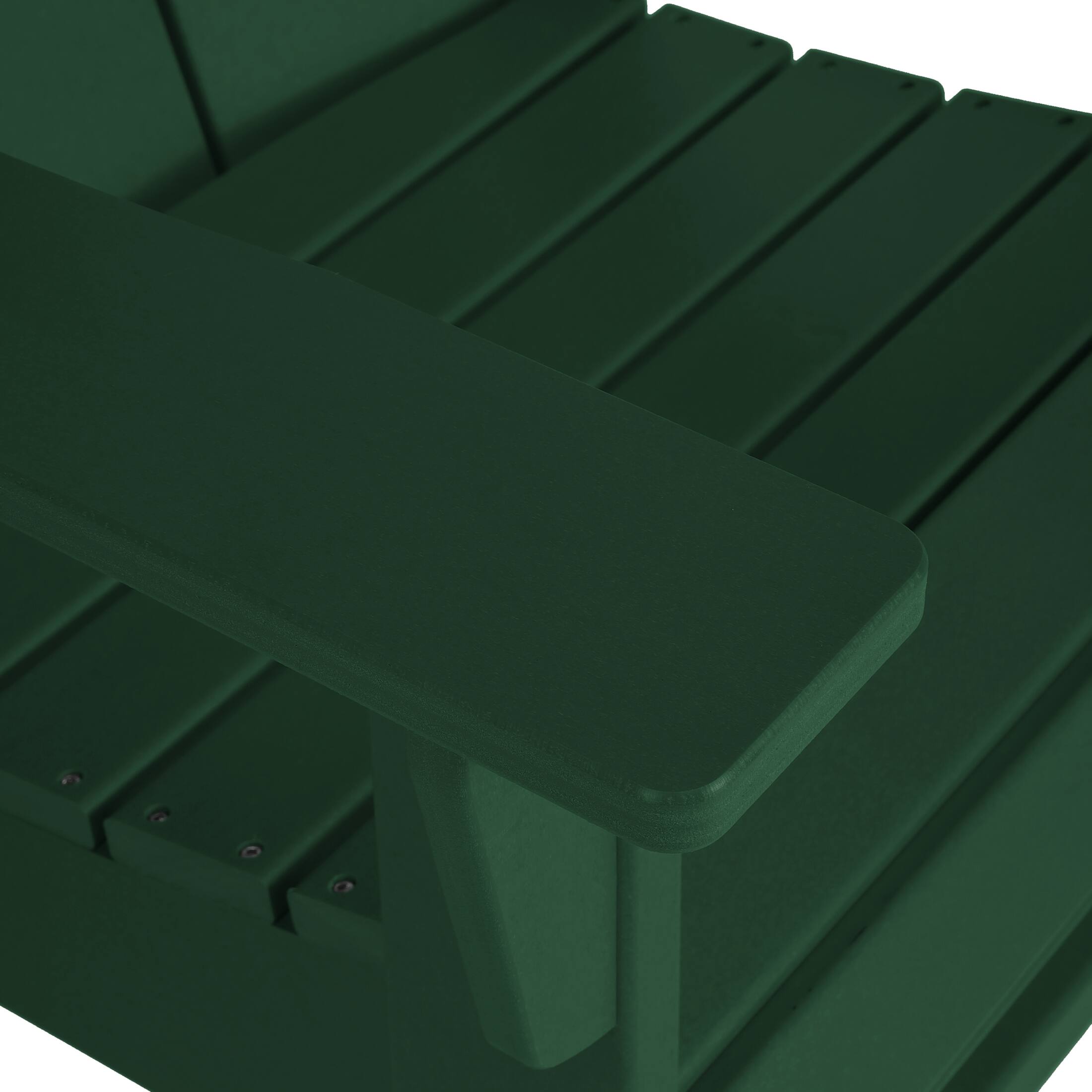 Alt View 5. WestinTrends - WestinTrends Ashore Outdoor Patio HDPE Plastic Modern Adirondack Dining Chair - Dark Green.