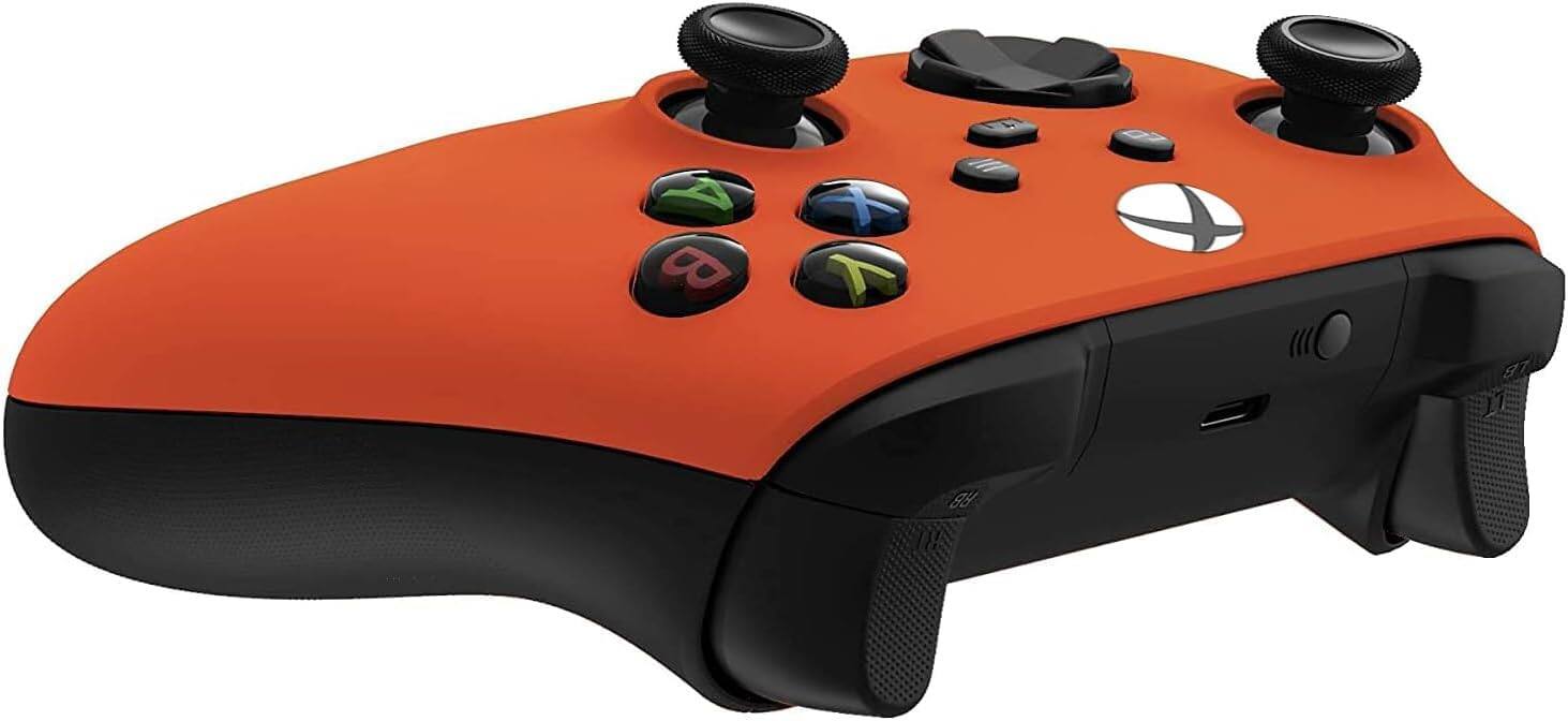Back. Custom Controllerzz - Custom Wireless Controller for Xbox Series X|S, Xbox One, & PC - Orange.