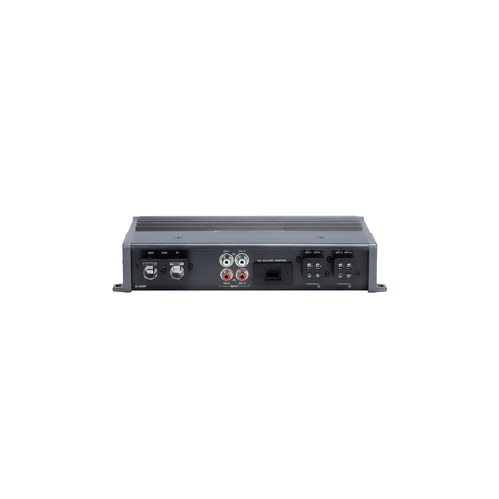 Alt View 3. Alpine - Alpine M-A60F 4-Ch Marine Amplifier w/ 600W of Flexible Power, IPX6 Chassis - Black/Gray.