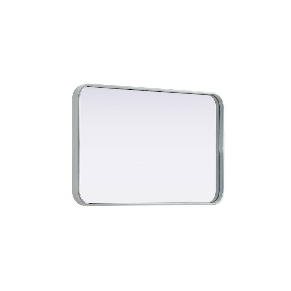 Alt View 1. Elegant Decor - Contour Metal Rectangle Mirror 20x30 in Silver - Silver.