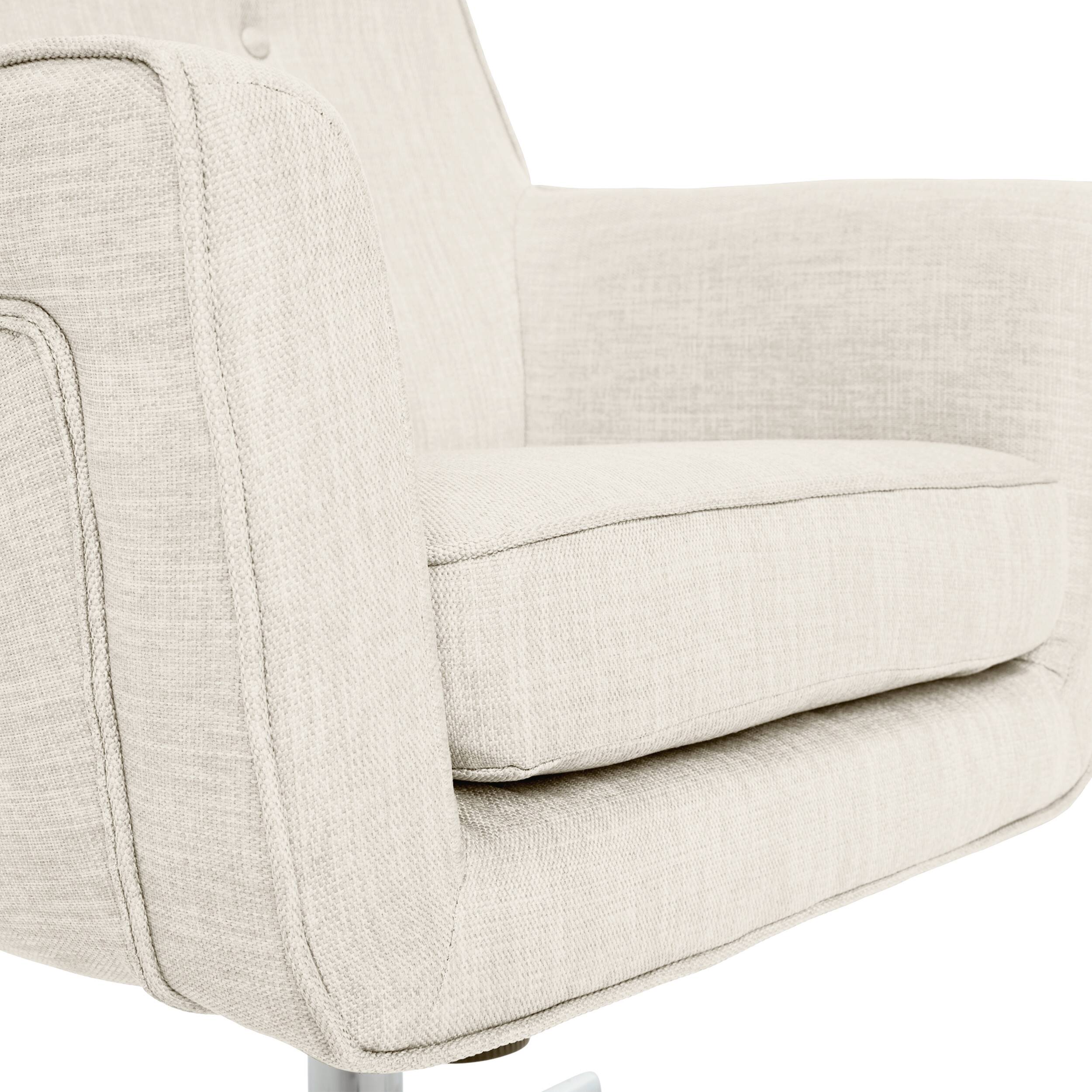 Alt View 18. Serta - Ashland Memory Foam & Twill Fabric Home Office Chair - Ivory.