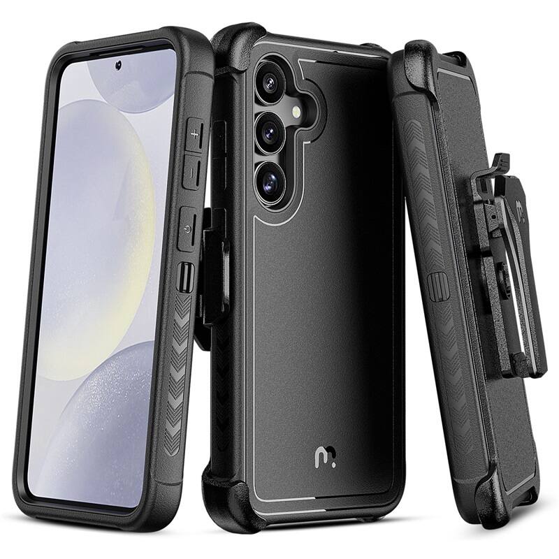 Mybat Pro - Maverick Series Case with Holster for Samsung Galaxy S25 - Black