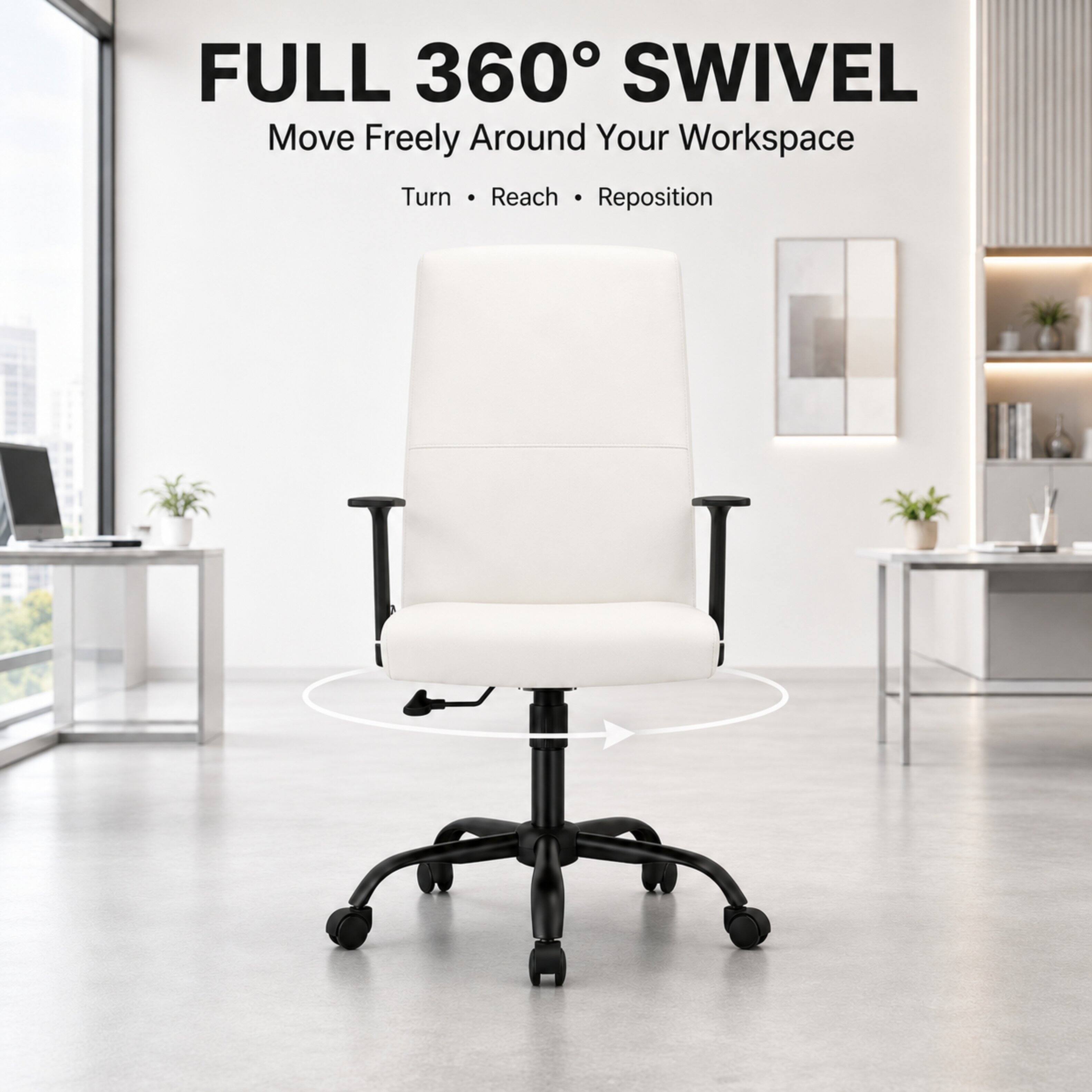 FULL 360° SWIVEL  
Move Freely Around Your Workspace  
Turn • Reach • Reposition