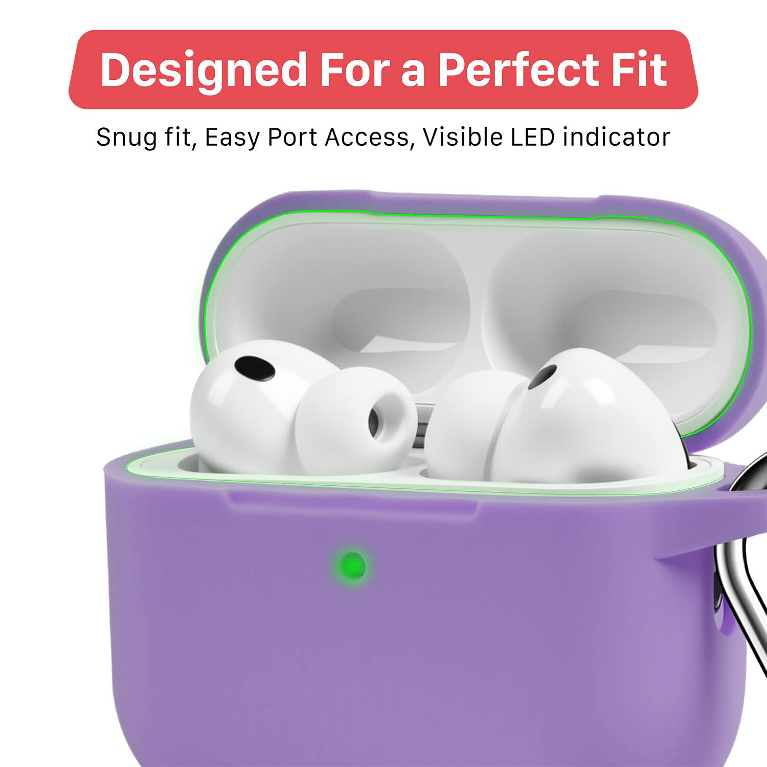 Designed For a Perfect Fit  
Snug fit, Easy Port Access, Visible LED indicator