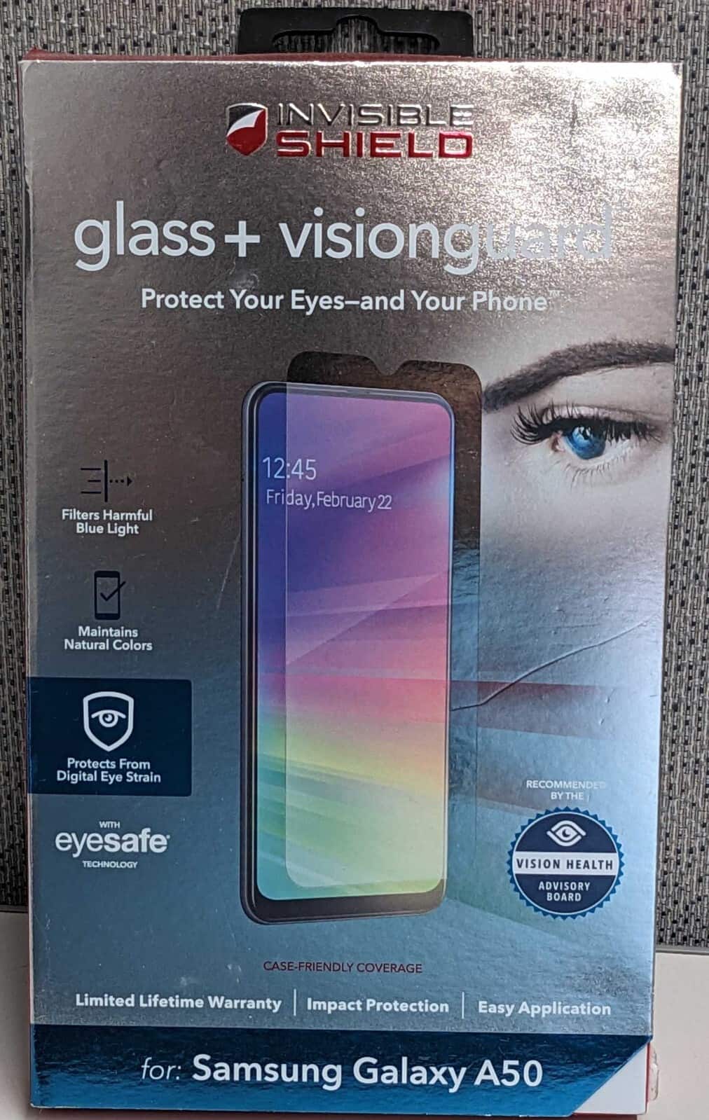 ZAGG - Invisible Shield Glass+ Premium Impact And Scratch Protection - Samsung A50 - Clear