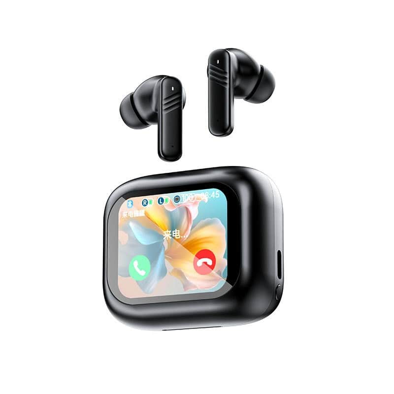 Cluzine - Wireless Earbuds, Bluetooth 5.4, ANC+ENC Active Noise Reduction, Touch Screen Control - Black