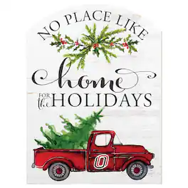 Jardine - Nebraska Omaha Mavericks 16'' x 22'' Holiday Marquee Sign - White