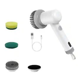 Kitcheniva - Electric Cleaning Brush Handheld Spin Scrubber for Bathroom & Kitchen - White