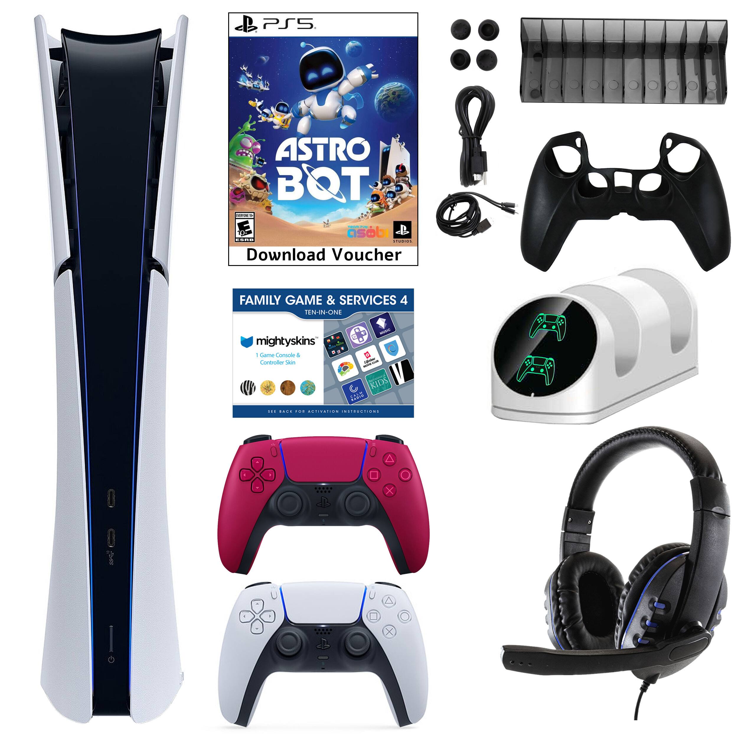 PS5 Digital Astrobot Console with Accessories Kit, Voucher & Extra Dualsense Controller - PlayStation 5