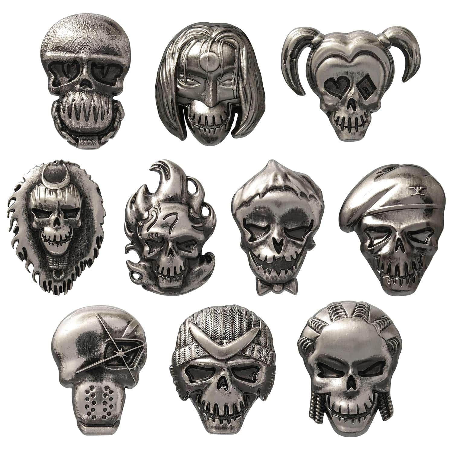 Monogram - DC Comics Suicide Squad Pewter Lapel Pins | Set of 10 - Silver price history on PriceWatchPro