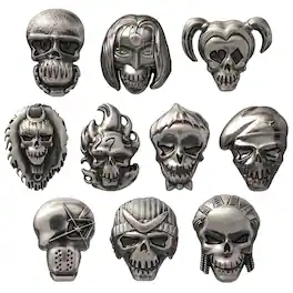 Monogram - DC Comics Suicide Squad Pewter Lapel Pins | Set of 10 - Silver