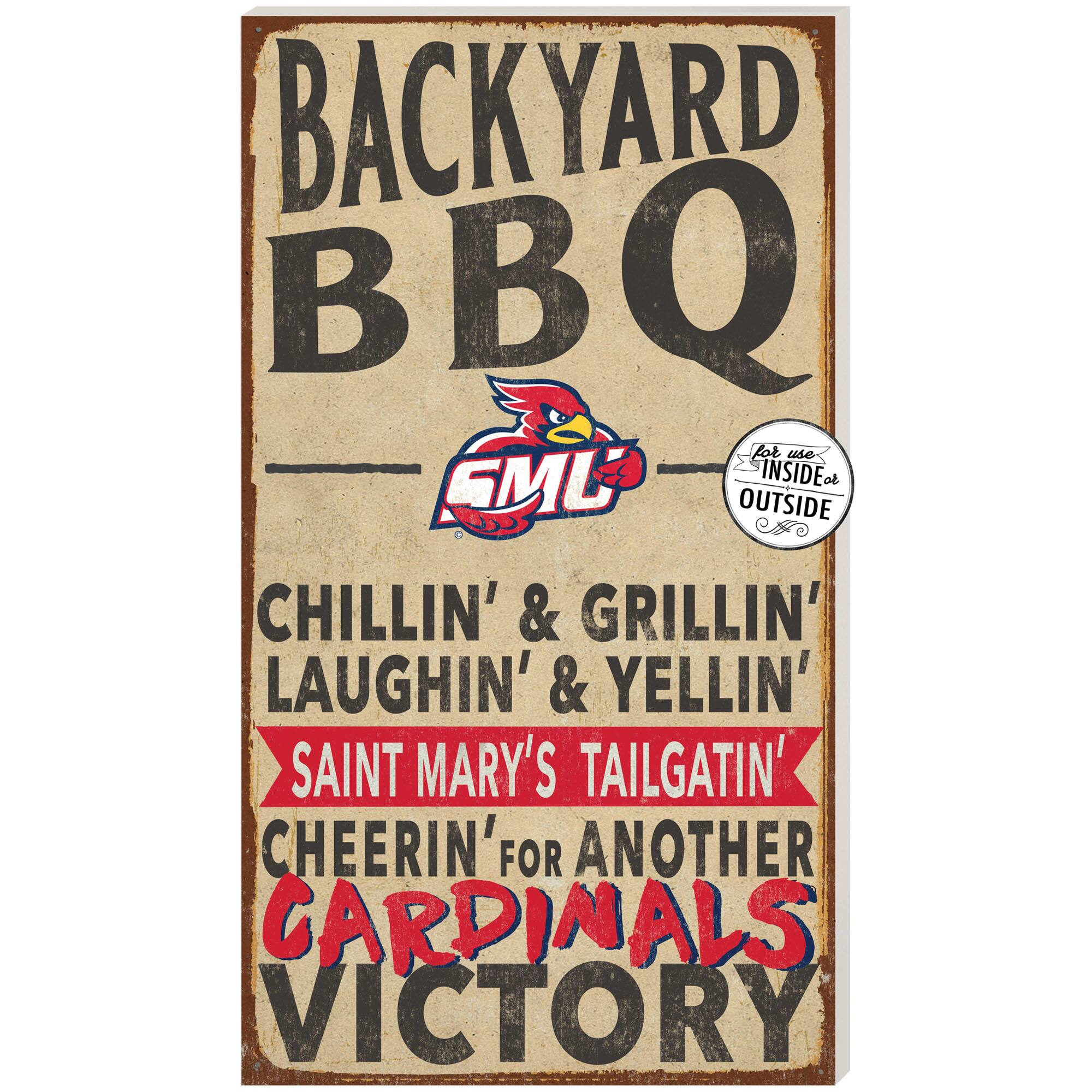 St. Mary's Cardinals 11'' x 20'' Indoor/Outdoor BBQ Sign