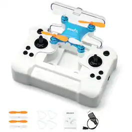 BEARSOLIM - Mini Foldable 2.4G 6-Axis Gyro Drone with 3-Speed Modes & Full Accessories Kit - Blue