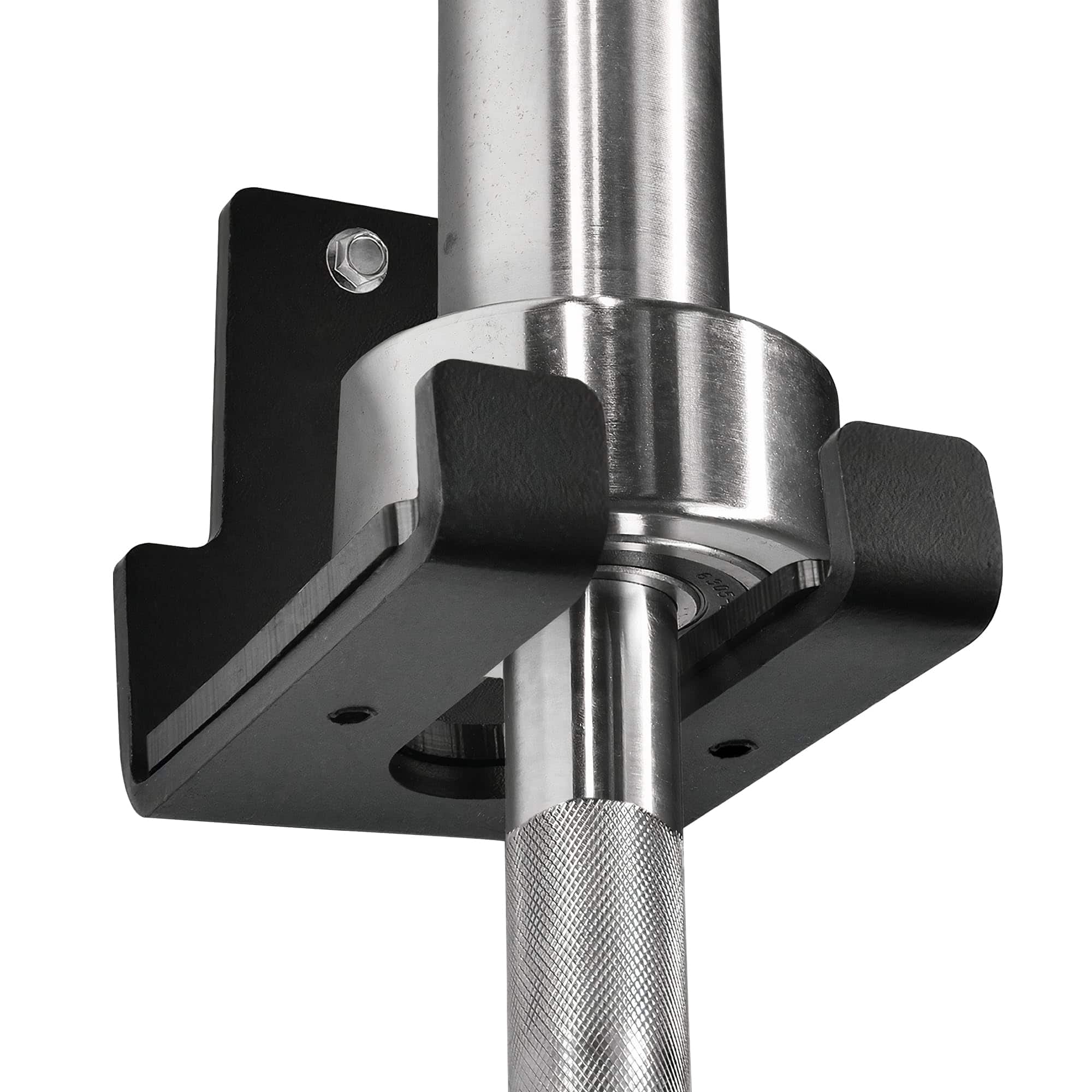 Dazzling Pops - Yes4All Vertical Wall Mounted Olympic Barbell Holder, Barbell Storage Rack, Hanging Barbell Rack for Home F - B. Black Vertical Wall Mounted 1 Bar