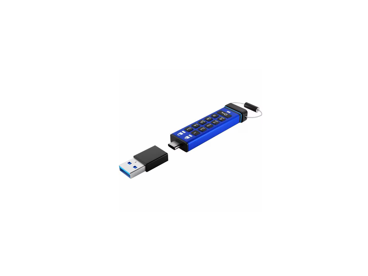 Alt View 1. iStorage - iStorage datAshur PRO+C FIPS 140-3 Level 3 - AES XTS Encrypted - 32GB - USB 3.2 (Gen 1) Type C - IS-FL-DA3C-256-32 - Black.