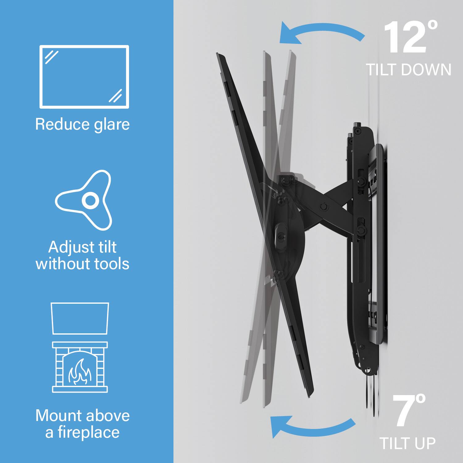SANUS Elite Advanced Tilting TV Wall Mount for 48” 100” TVs up to ...