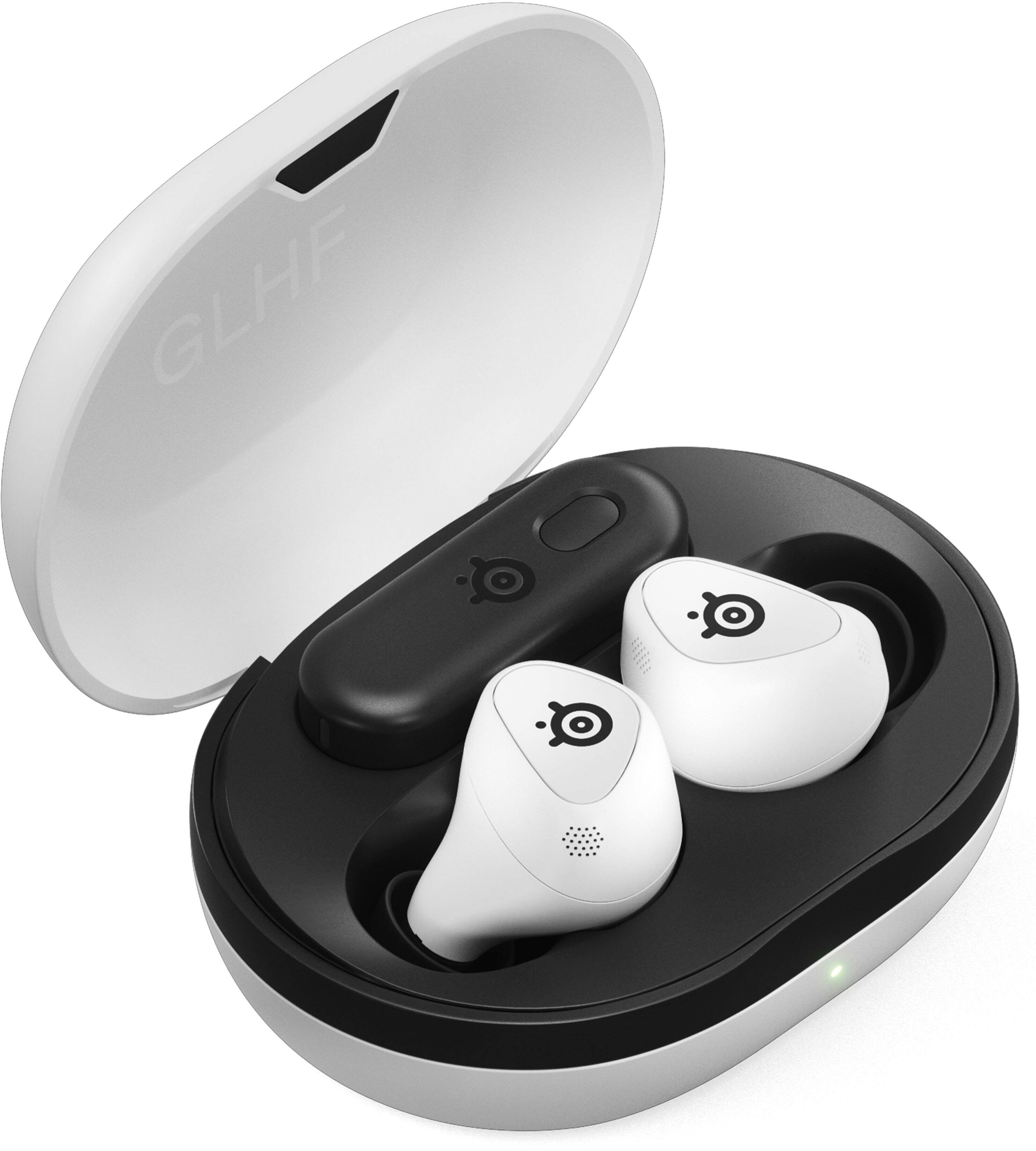 Alt View 19. SteelSeries - Arctis GameBuds True Wireless Noise Cancelling Gaming Earbuds for PS5, PS4, PC, Switch - White.