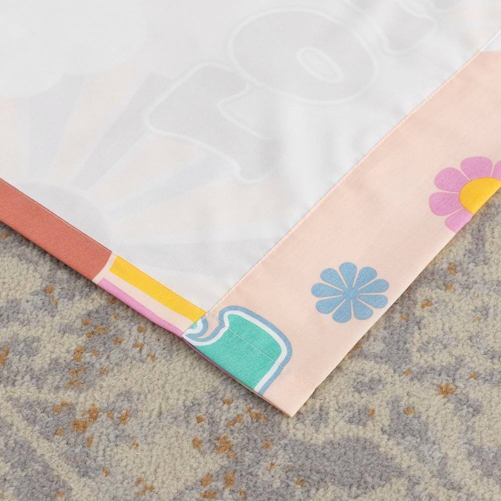 Left. Greenland Home Fashions - Greenland Home Fashion Cassidy Window Drapes for Bedroom/Living Room Curtain Panel Set - Peach 84x84" - Peach.