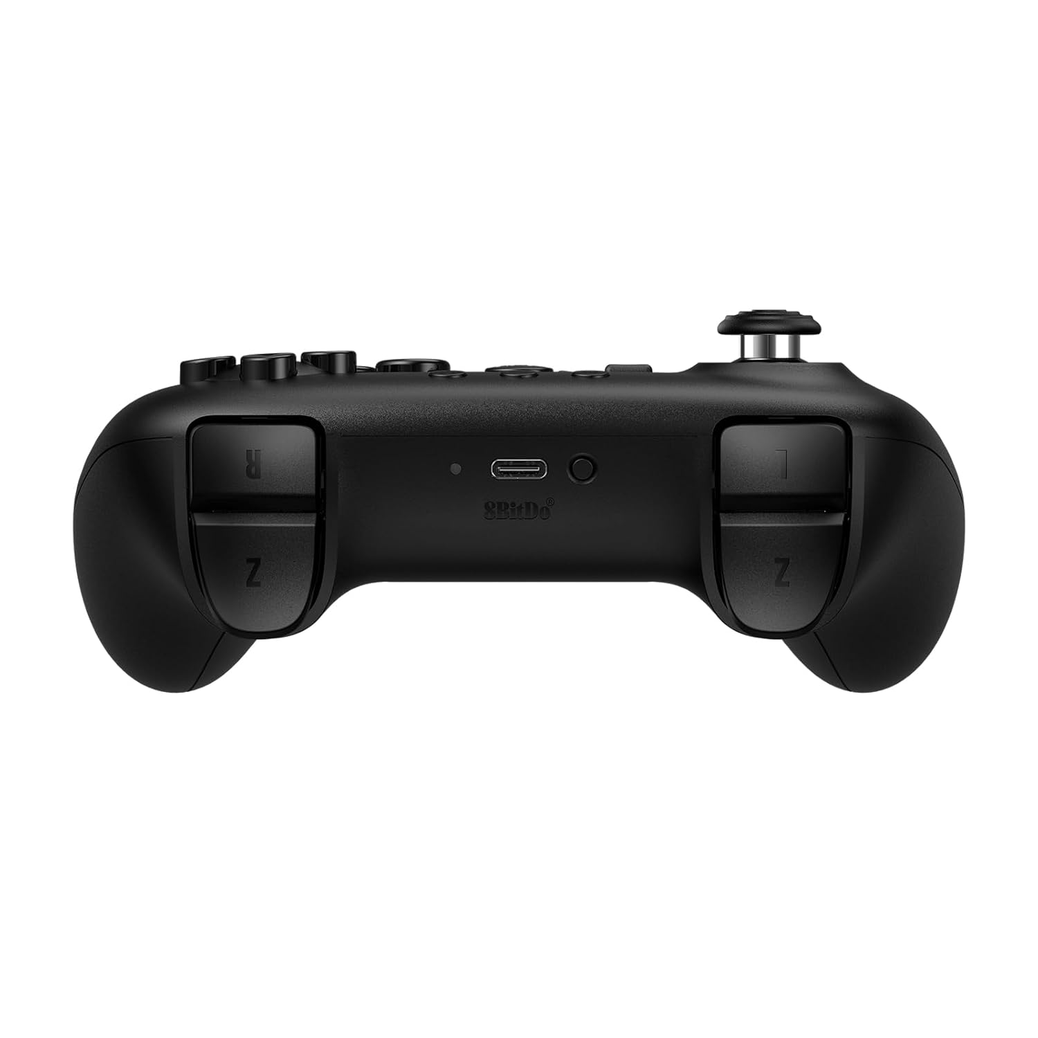 Angle. 8BitDo - 8Bitdo 64 Bluetooth Controller for Analogue 3D, Switch, Switch 2, Windows, and Android (Black) - Black.