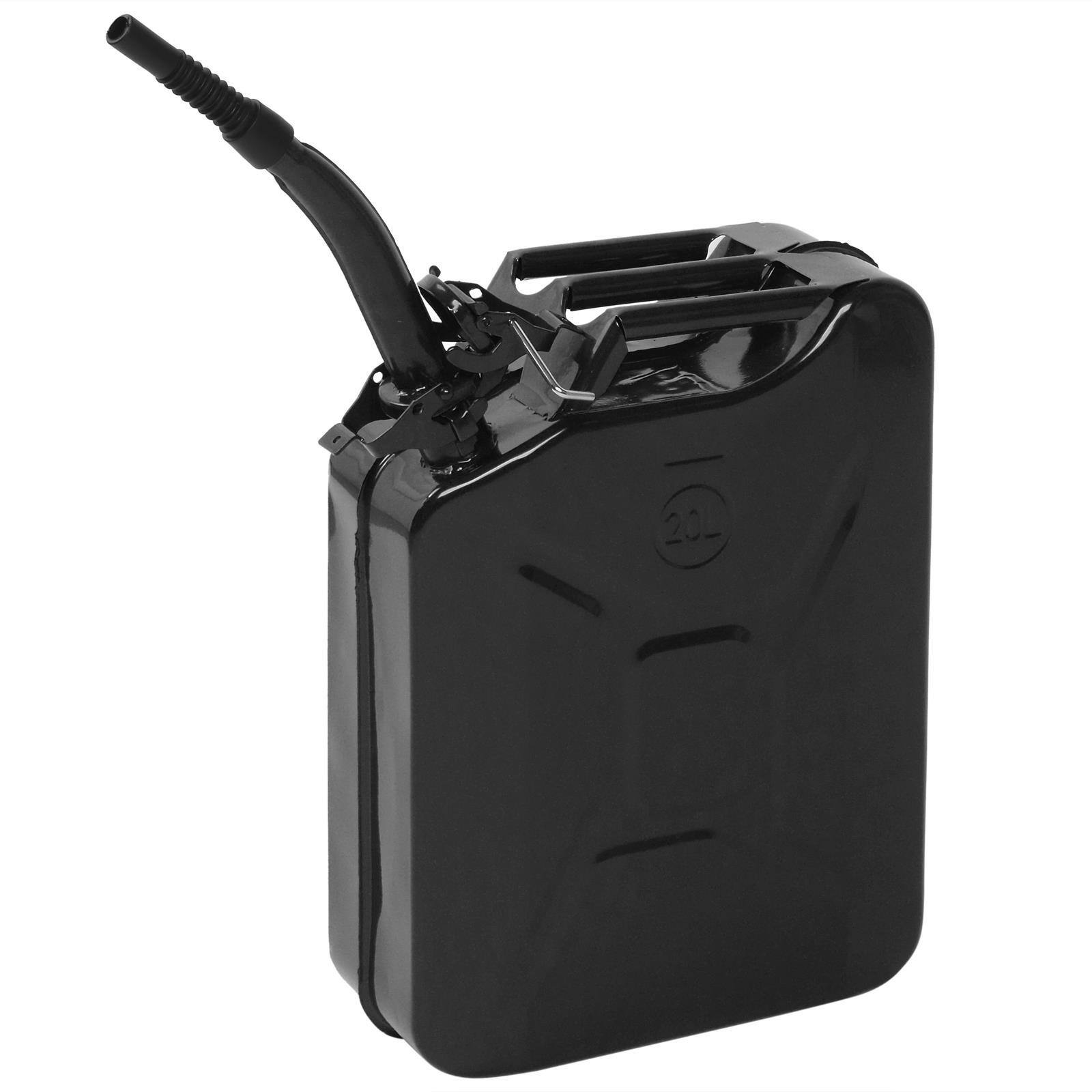 Front. Winado - 5 Gallons Jerry Can Fuel Can 5Gal 20L Gas Gasoline Fuel Backup Steel Tank Spill Proof - Black.