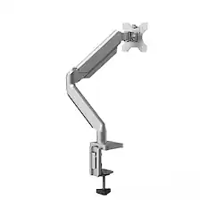 Front. Fellowes - Platinum Series Adjustable Monitor Arm, Up to 40" Monitor, Silver - Silver.