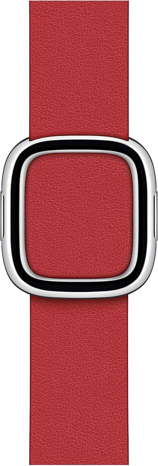 Alt View 1. Apple - Apple Watch Band - Modern Buckle (40mm) - Scarlet - Large - Red.