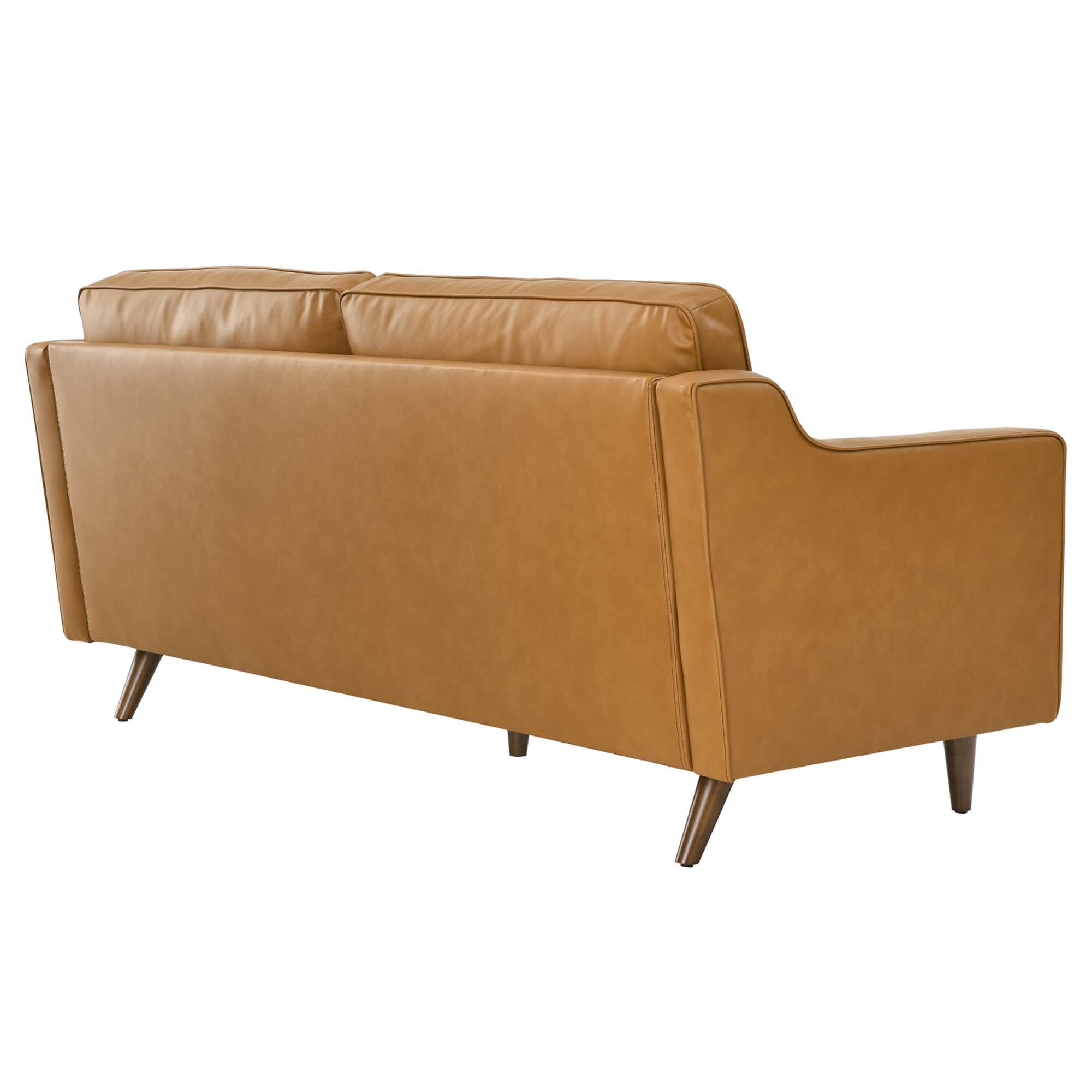 Alt View 1. Modway - Impart Genuine Leather Sofa by Modway - Brown.