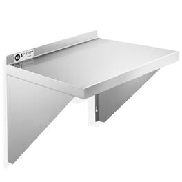 KUTLER - Stainless Steel Shelf - NSF Commercial Kitchen Wall Shelving - Silver
