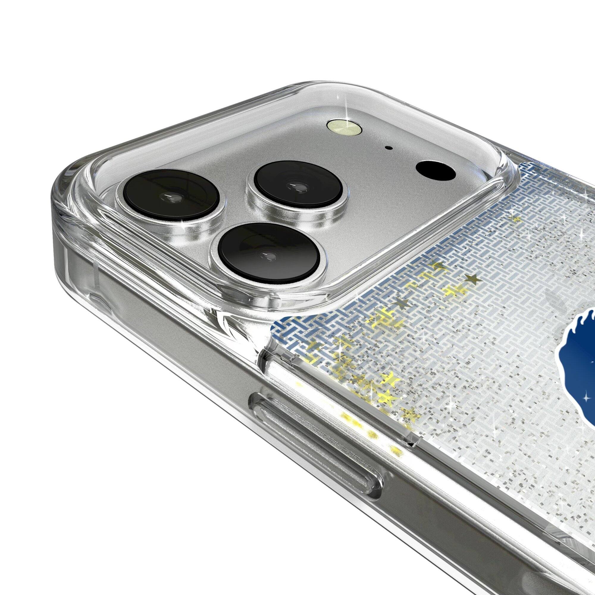 Alt View 2. Keyscaper - Los Angeles Rams Linen Logo iPhone Glitter Case - 15 - Multicolor.