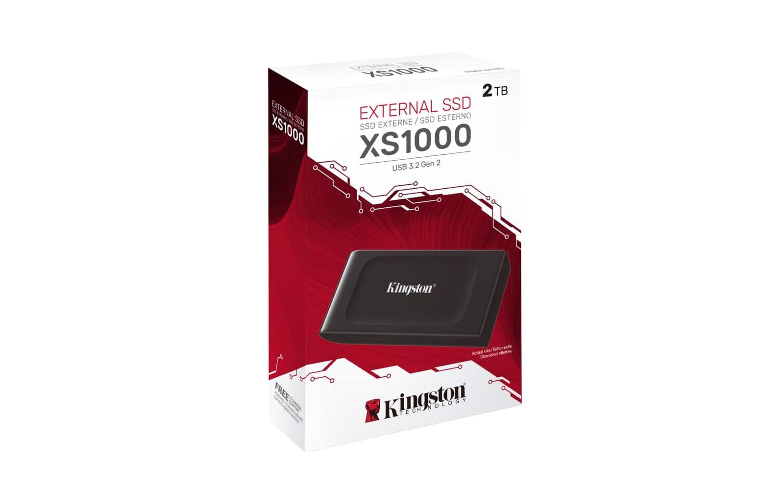 Kingston External SXS1000 2TB USB 3.2 Gen 2x2 Type C 3D NAND Solid