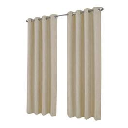 RT Designers Collection - RT Designer Collection Cassi Shimmer Jacquard 2 Pack Grommet Curtain Panel Pair 36" x 84" - Taupe