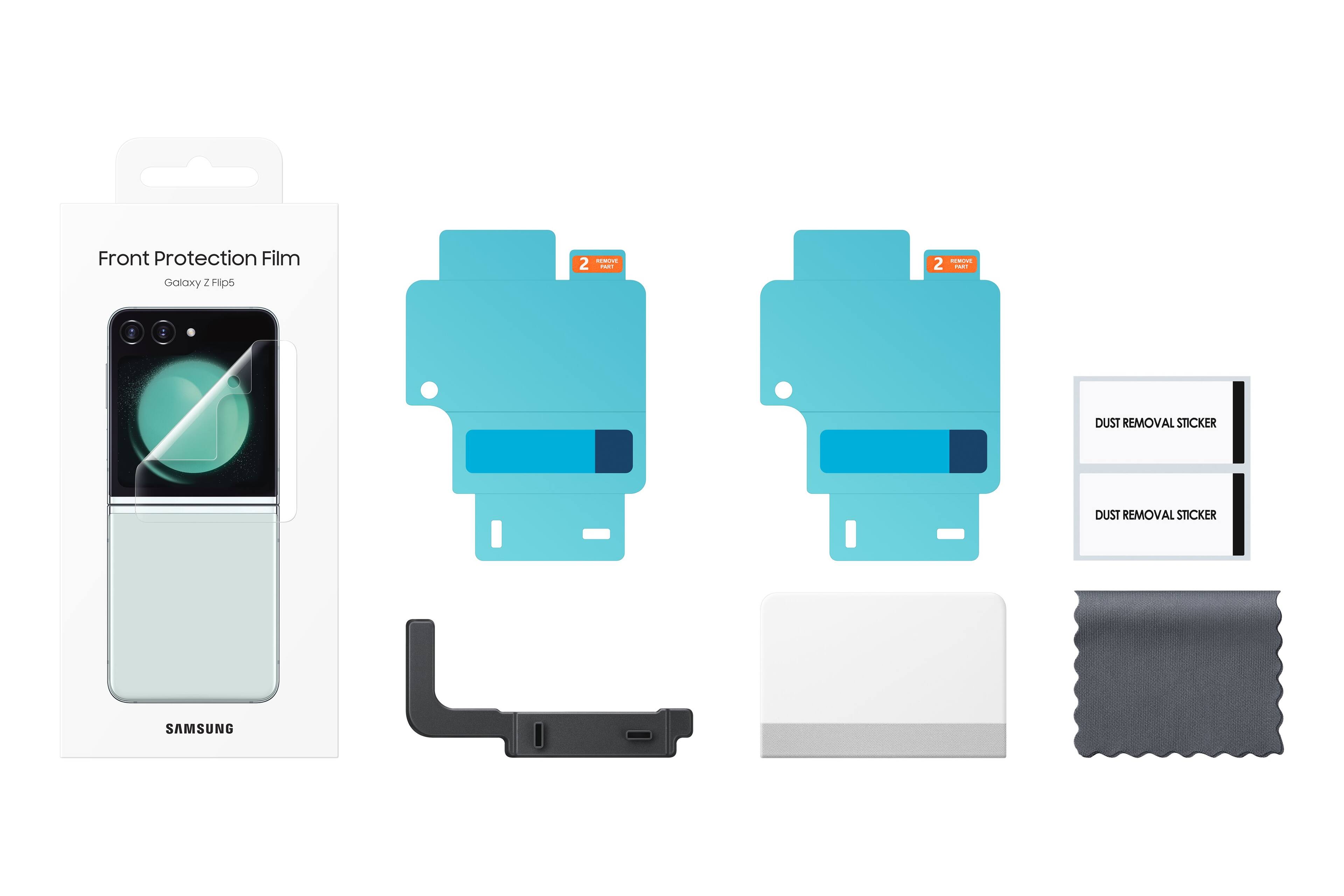 Alt View 13. Samsung - Galaxy Z Flip5 Front Protection Film - Clear.