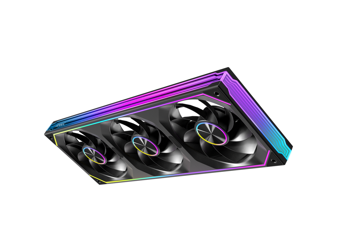 Alt View 7. Antec - Antec Infinity Matrix 360 Reverse ARGB, 360mm Fan, Reverse Blade, Dual-Cable, 4-Sided Lighting, PWM 1800 RPM - Multicolor.