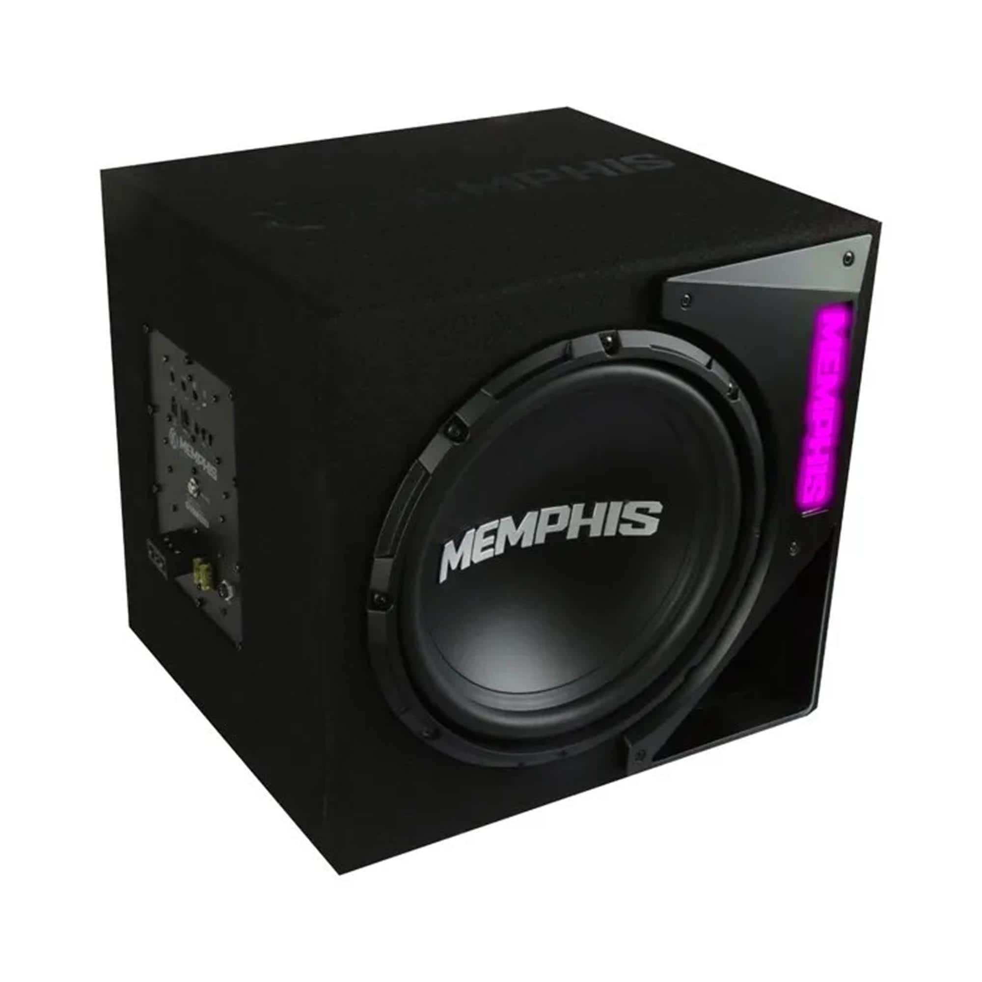 Memphis Car Audio - Memphis SRXE12SA 12" SRX Series Powered 300-Watt Vented Subwoofer - Black/Gray