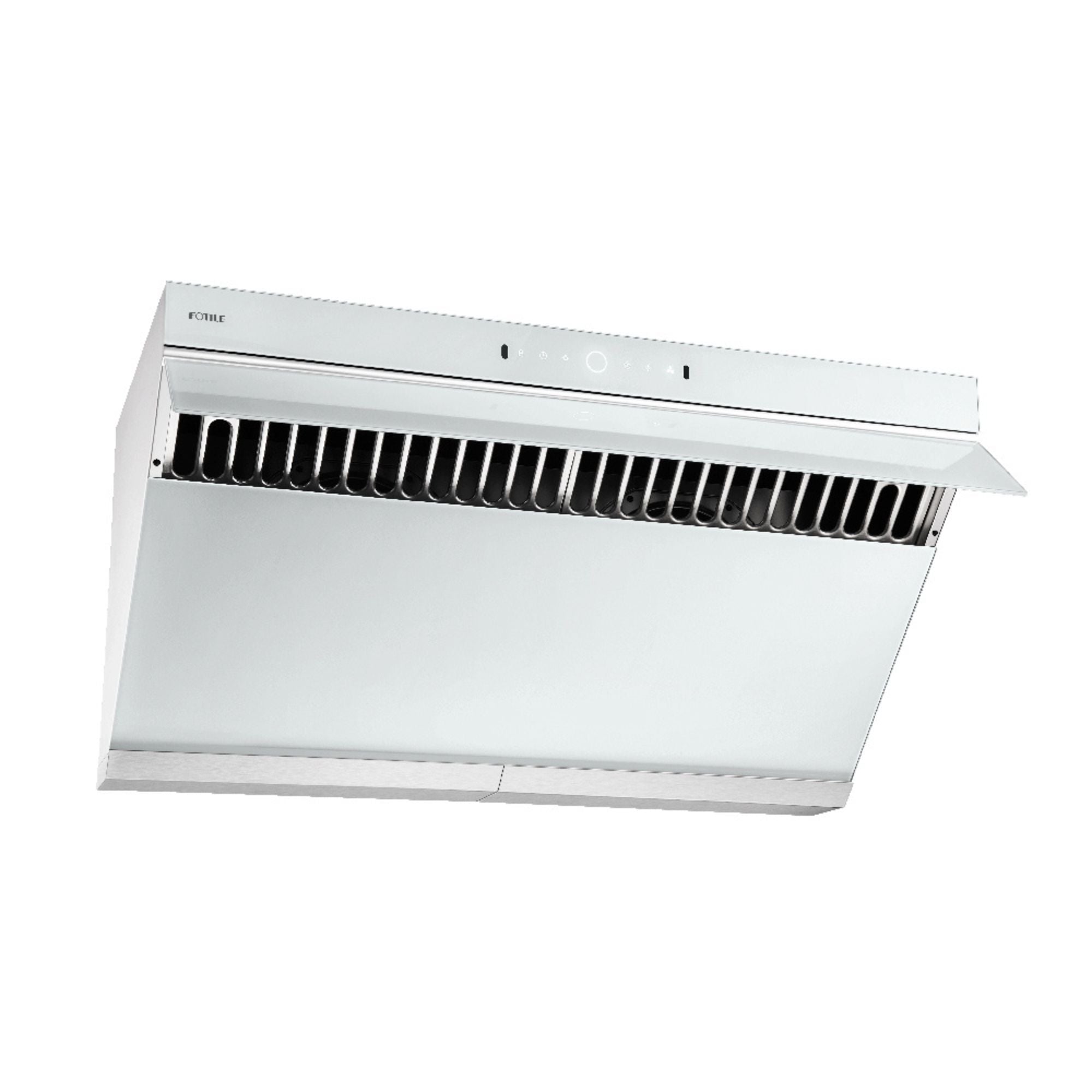 Left. FOTILE - FOTILE 36" 1000CFM Under Cabinet|Wall Mount Range Hood in White Tempered Glass - White.