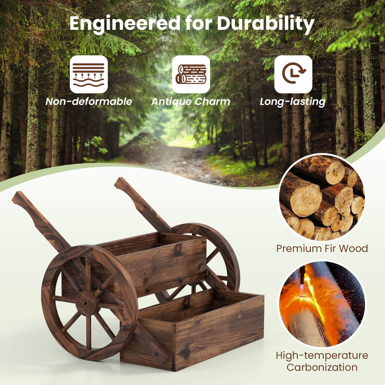 Engineered for Durability

- Non-deformable
- Antique Charm
- Long-lasting

Premium Fir Wood

High-temperature Carbonization