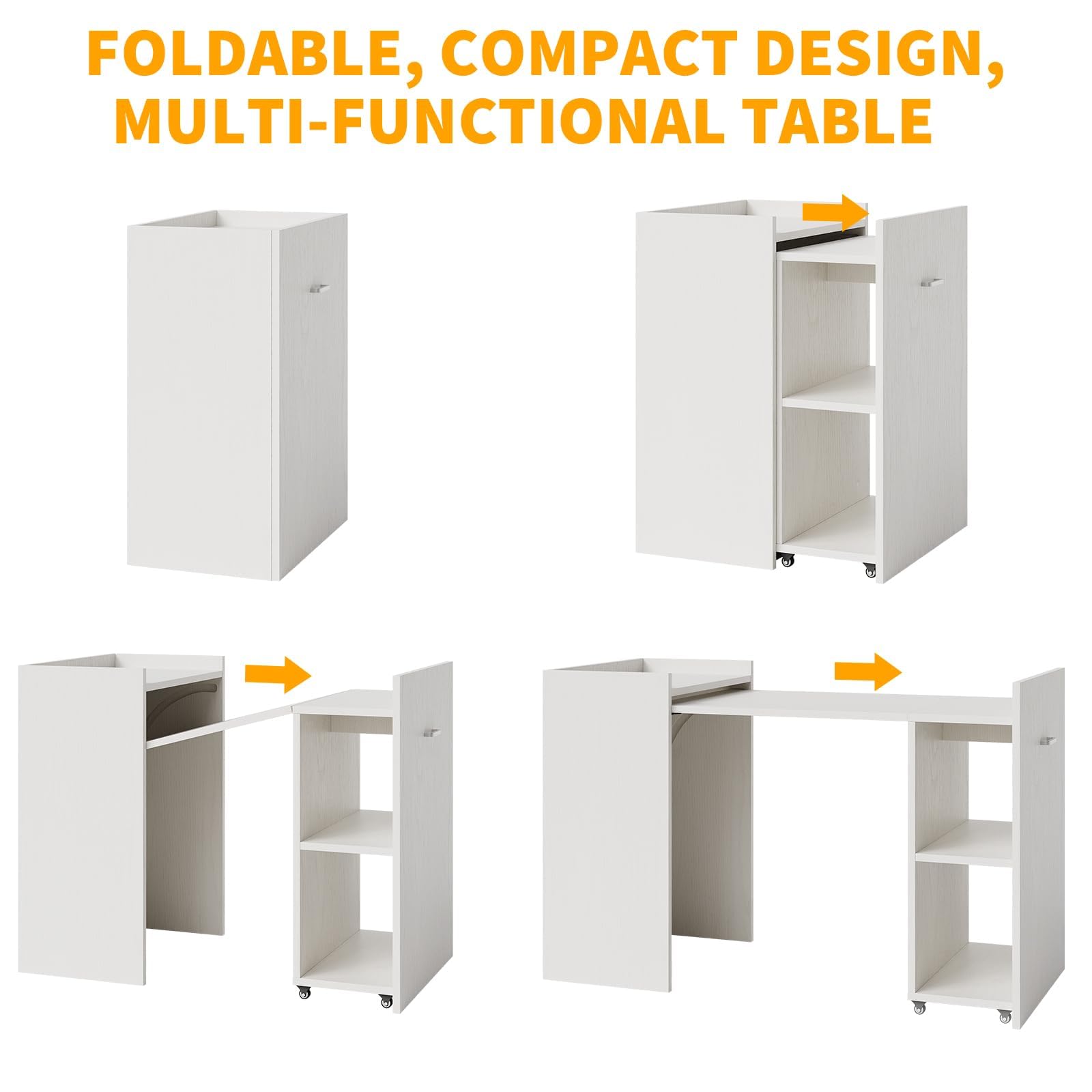 FOLDABLE, COMPACT DESIGN, MULTI-FUNCTIONAL TABLE