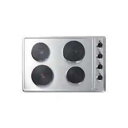 SUMMIT - 30" Wide 208/240V 4-Burner Solid Disk Cooktop - Silver