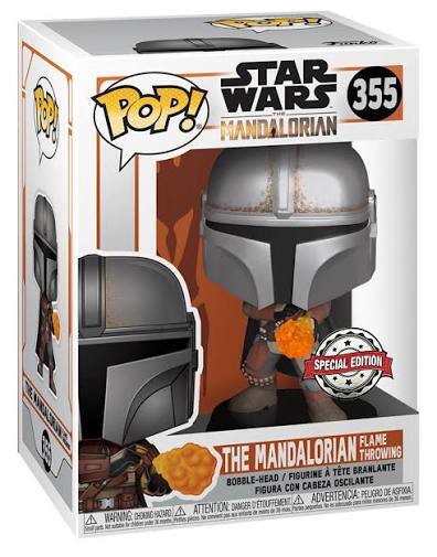 Funko Pop! Star Wars The Mandalorian Flame Throwing #355 Special Edition Vinyl Figure
