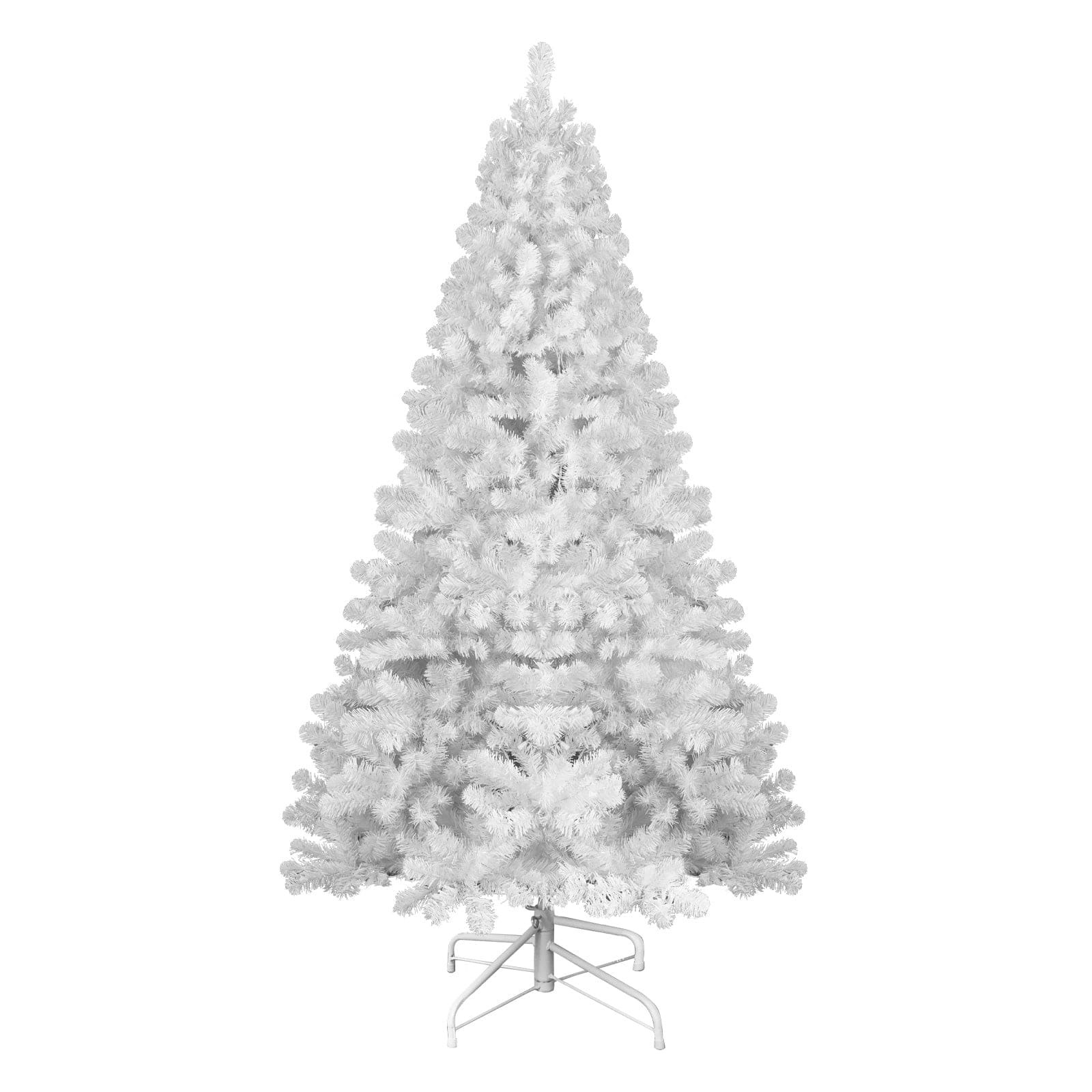 Boyel Living - 6 ft. Christmas Tree with Memory Wire PVC Hinged 760 Tips Easy Assembly Indoor Decor - White