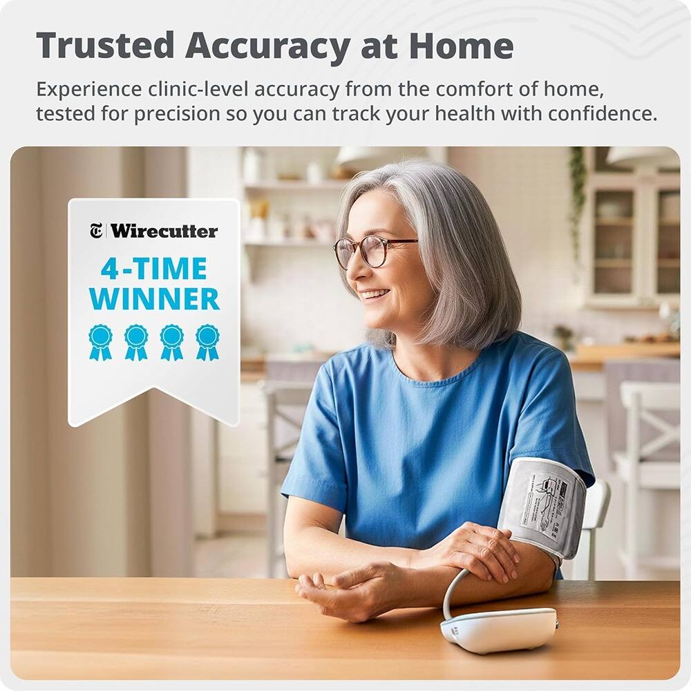Trusted Accuracy at Home

Experience clinic-level accuracy from the comfort of home, tested for precision so you can track your health with confidence.

Wirecutter
4-TIME WINNER
