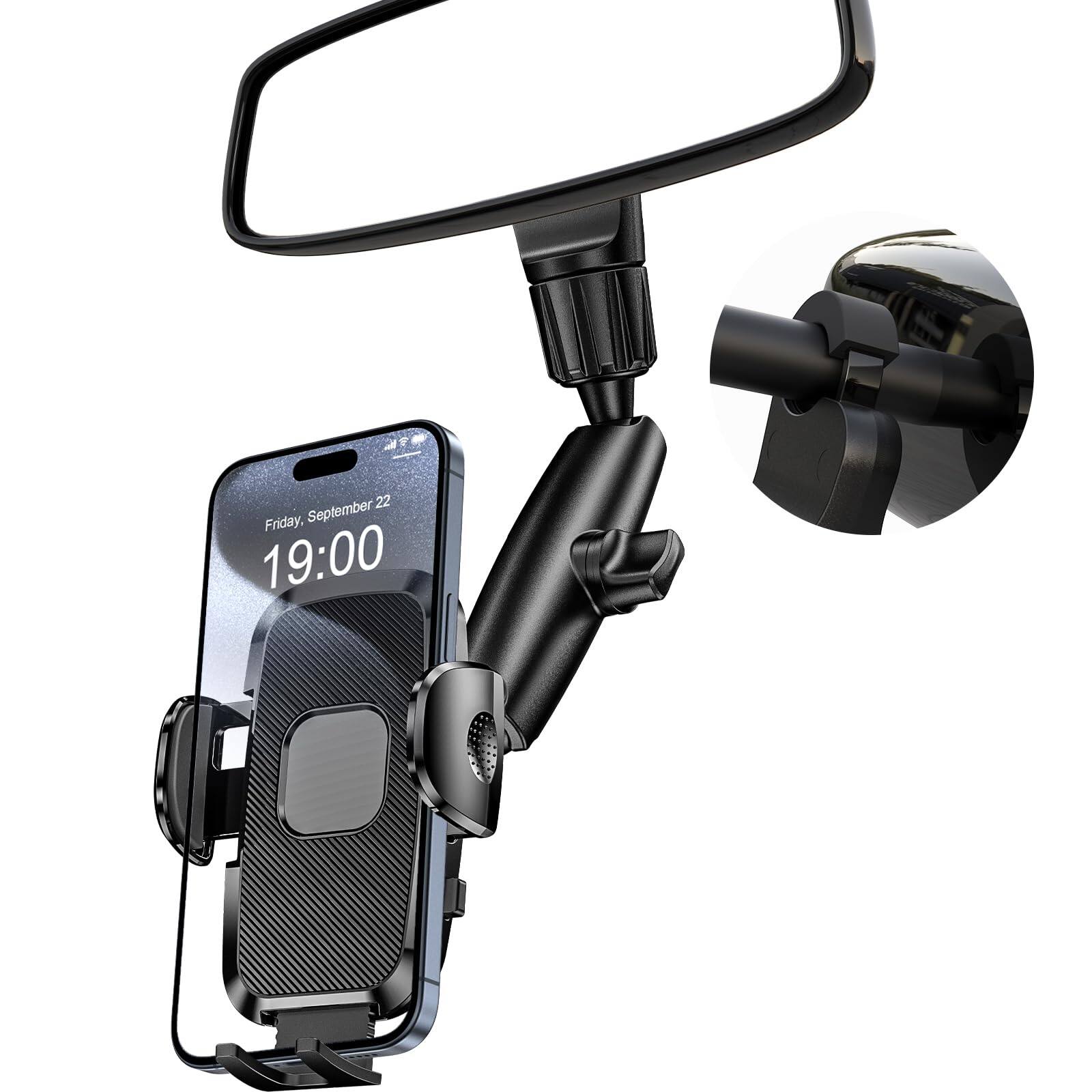 Rearview Mirror Phone Holder for Car