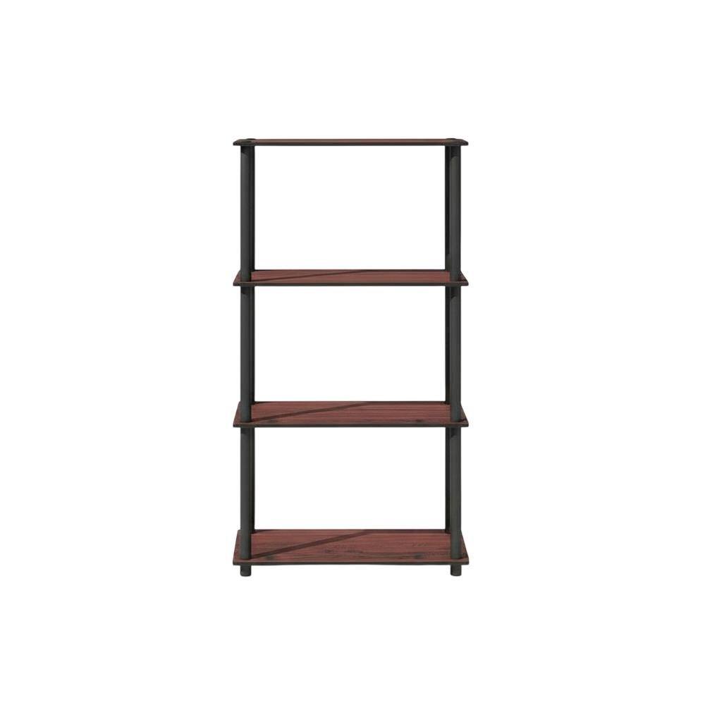 Back. FurniFact - Engineered Wood bookcase in finish with a sleek, modern design - Dark Cherry/Black.