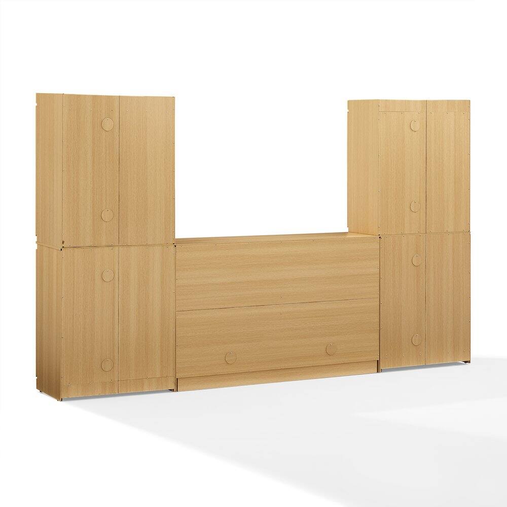 Alt View 3. Crosley Furniture - Marco 3-Piece Entertainment Center - Sideboard & 2 Pantries - Brown.