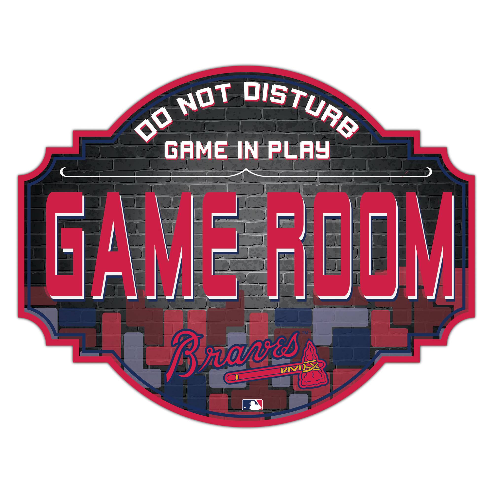 Atlanta Braves 12'' Game Room Tavern Sign
