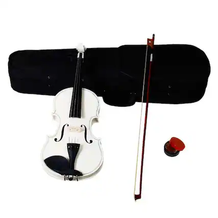 Front. Winado - Violin for Beginners Students, 4/4 Full Size Acoustic Violins Kit with Case,Bow, Rosin, Adults Teens (White).