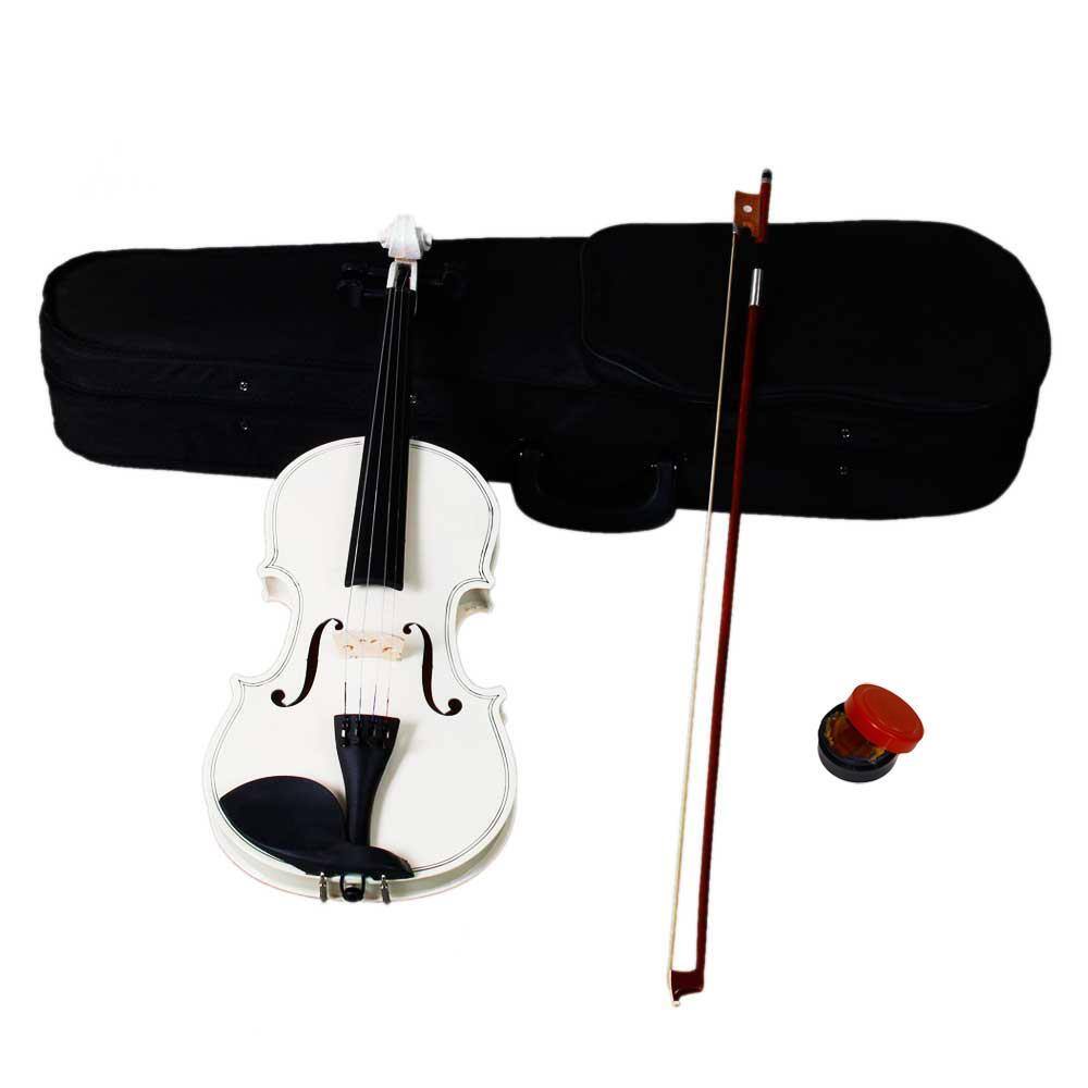 Front. Winado - Violin for Beginners Students, 4/4 Full Size Acoustic Violins Kit with Case,Bow, Rosin, Adults Teens  (White).
