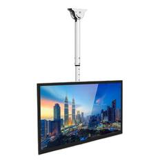 Front. Mount-It! - Full-Motion Adjustable Ceiling TV Mount – 32″–70″, 360° Swivel, 25° Tilt, 22–36″ Drop, 110 lb Capacity White - White.